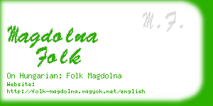 magdolna folk business card
